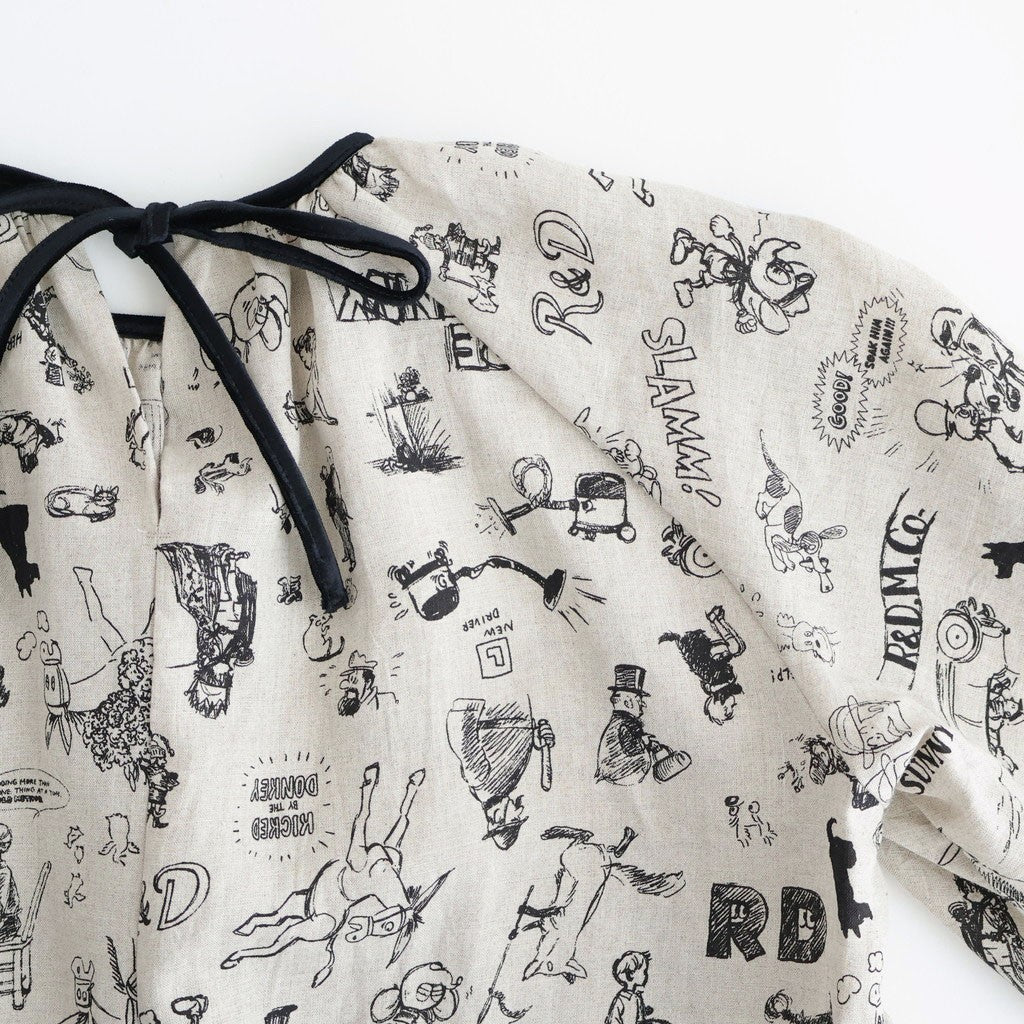 GRAFFITI GATHER SMOCK #Flax [no.7956]