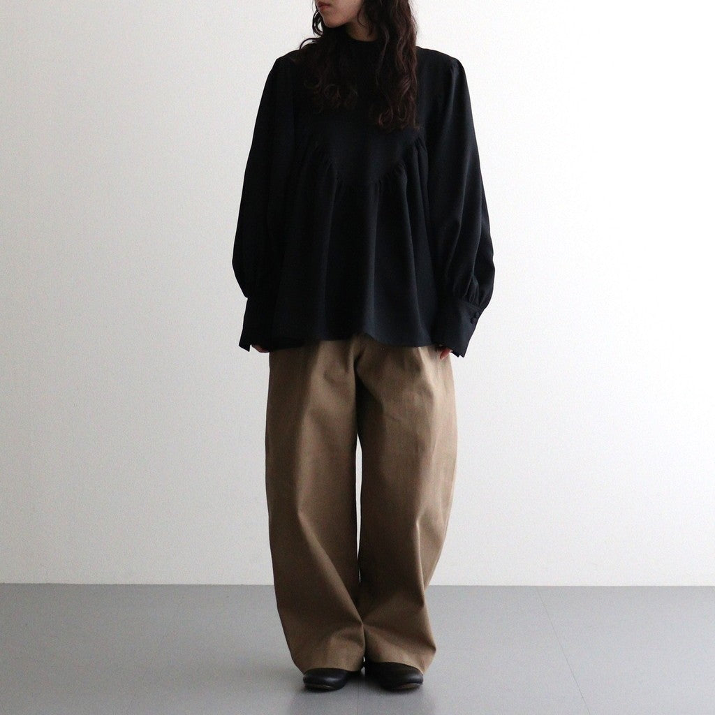 記憶の庭 Stand collar blouse #Black [26F-SH046-RP]