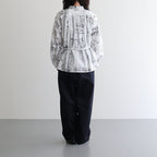 偶然の影：ブラウス #off white×blue [13261-09107]