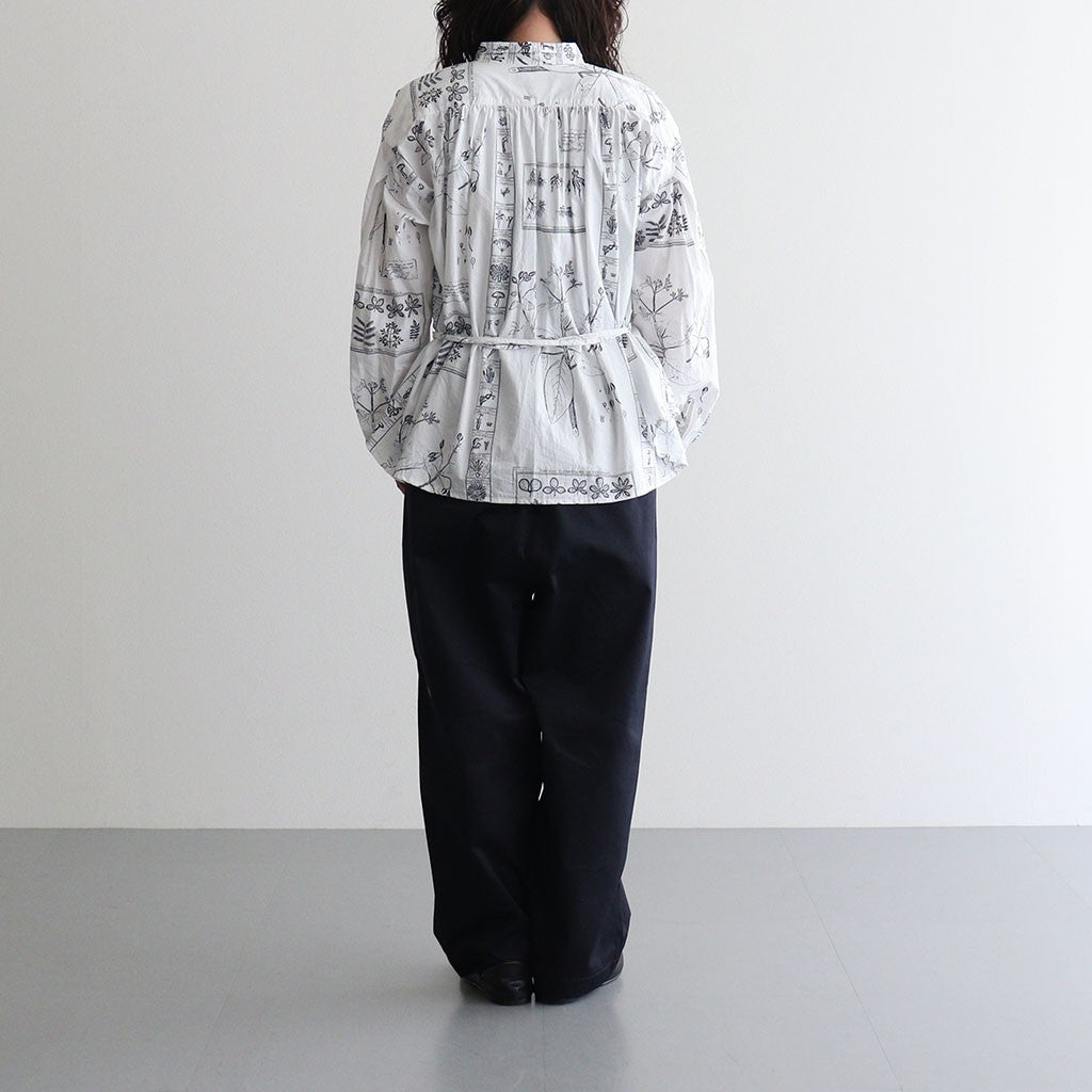 偶然の影：ブラウス #off white×blue [13261-09107]