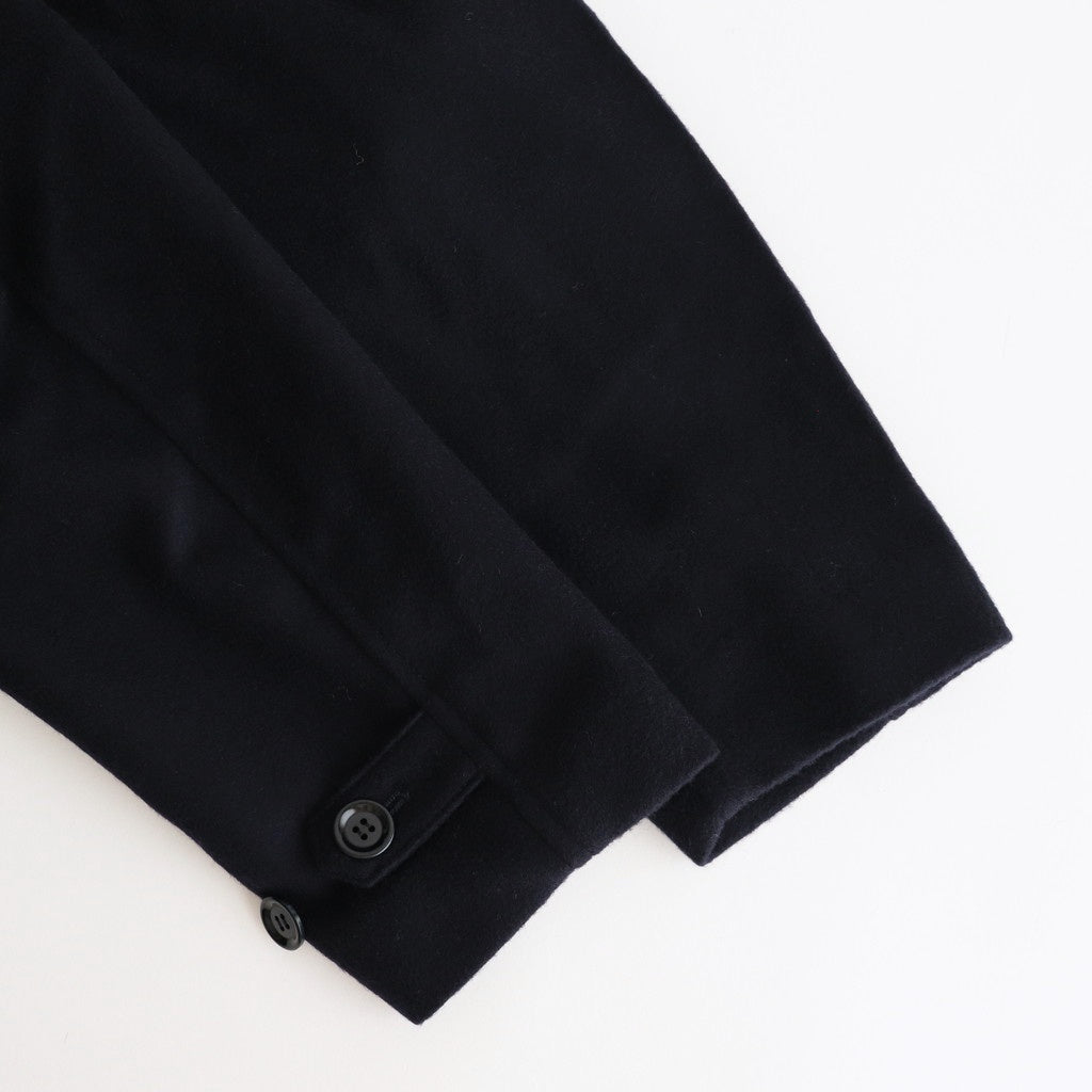 Wool cashmere beaver stand collar coat #Navy [TS243CO080]