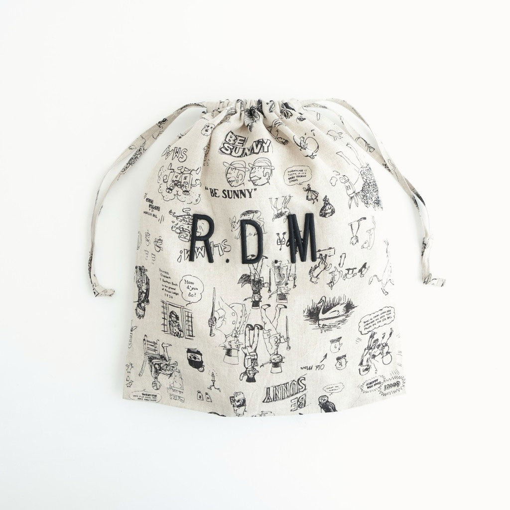 GRAFFITI DRAWSTRING BAG (L) #Flax [no.7959]