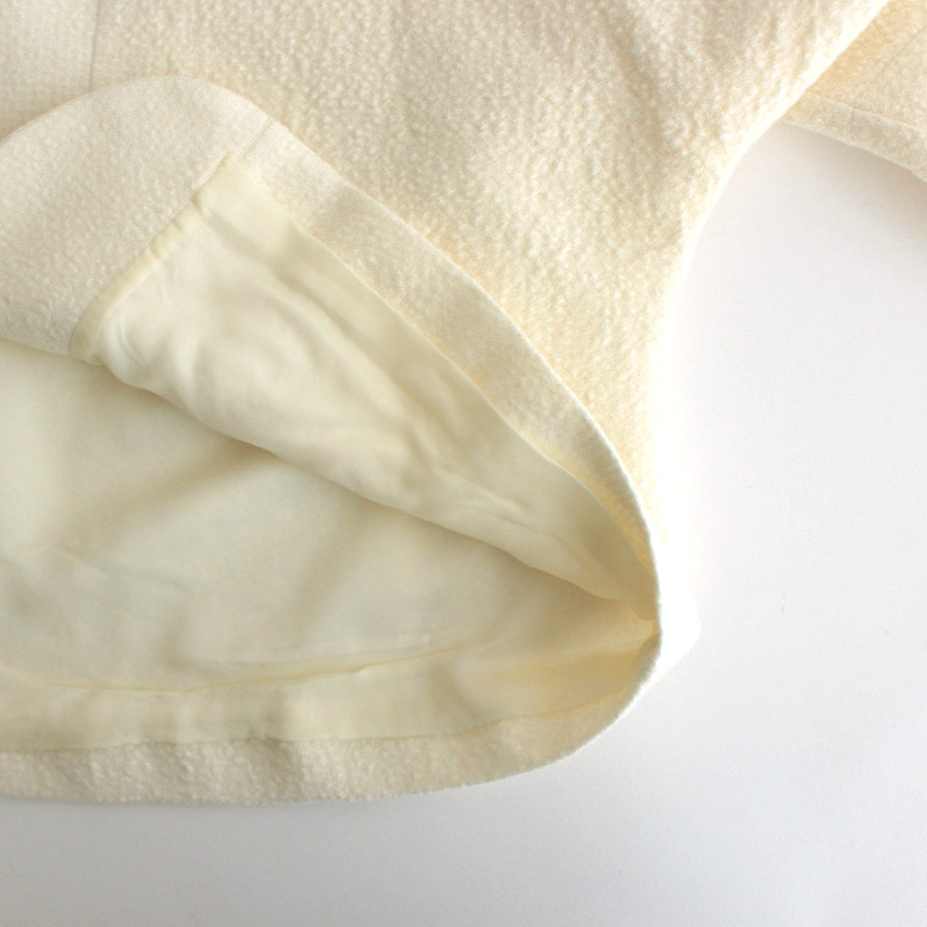 単純なる風景 Funnel collar cocoon jacket #ecru [TLF-125-jk001-wlc]
