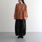 偶然の影：ズロースパンツ #dark brown×beige [13261-09413]