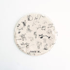 GRAFFITI CIRCLE POUCH (L) #Natural [no.7951]