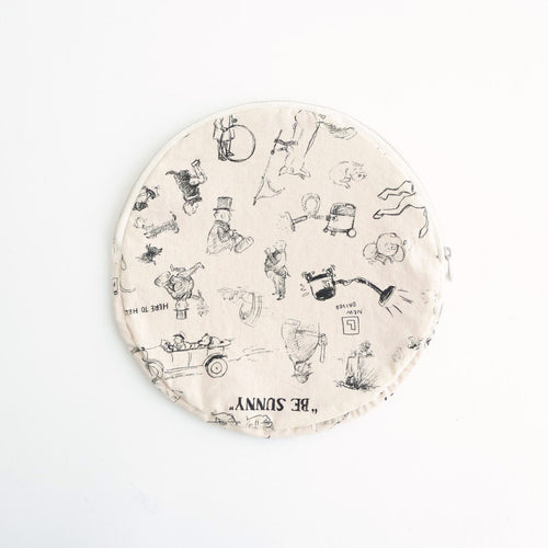 GRAFFITI CIRCLE POUCH (L) #Natural [no.7951]