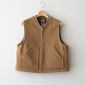 【 LONDON TRADITION × UNFIL 】wool blend double face zip-up vest #camel [WVFL-UW133]