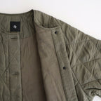 PADDED BANGALORE SILK PLAIN FRONT BUTTON SHORT COAT #4750 OLV (DK.OLIVE) [NMDS25582]