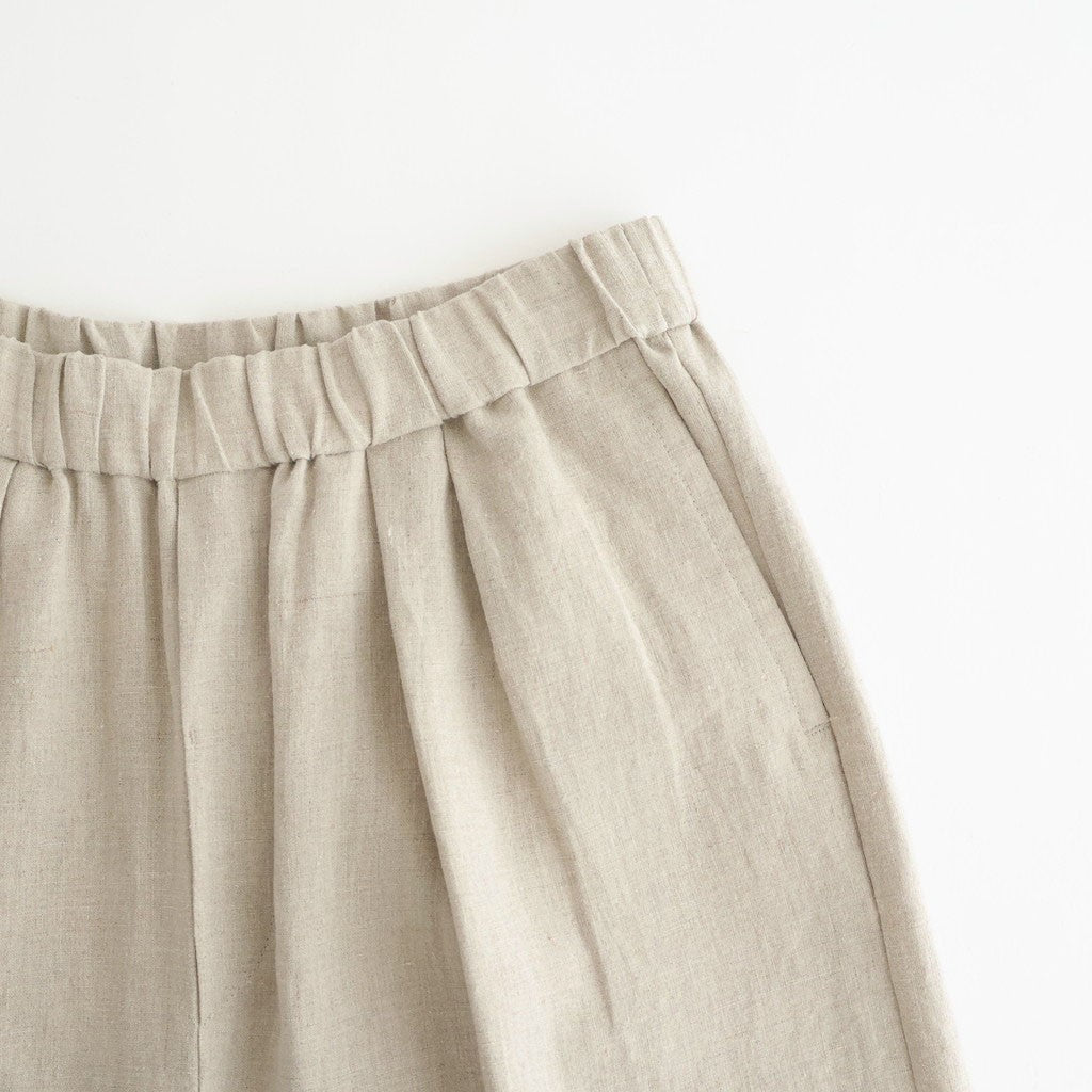 40s FRENCH LINEN DYED CANVAS 2TUCK WIDE EASY PANTS #8200 LINEN [GNMDS2502FL]