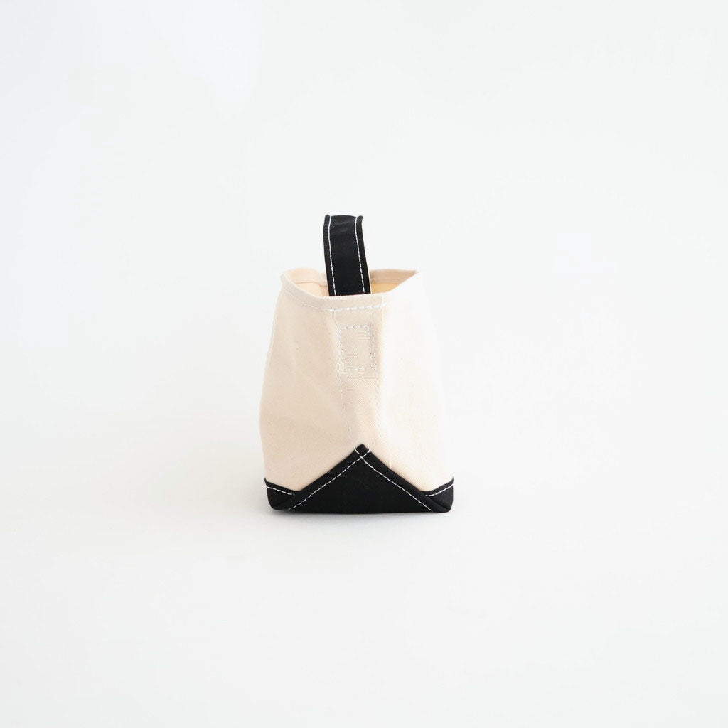 CUBE TOTE SMALL #NATURAL/BLACK [TMB-2683N]