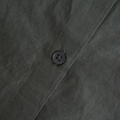 40s POPLIN PLAIN HEM FRILL BACK OPENING SMOCK #9700 GREY [NSL25543]