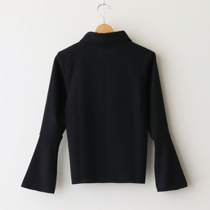 Corduroy like pullover polo #Black [1477-001]