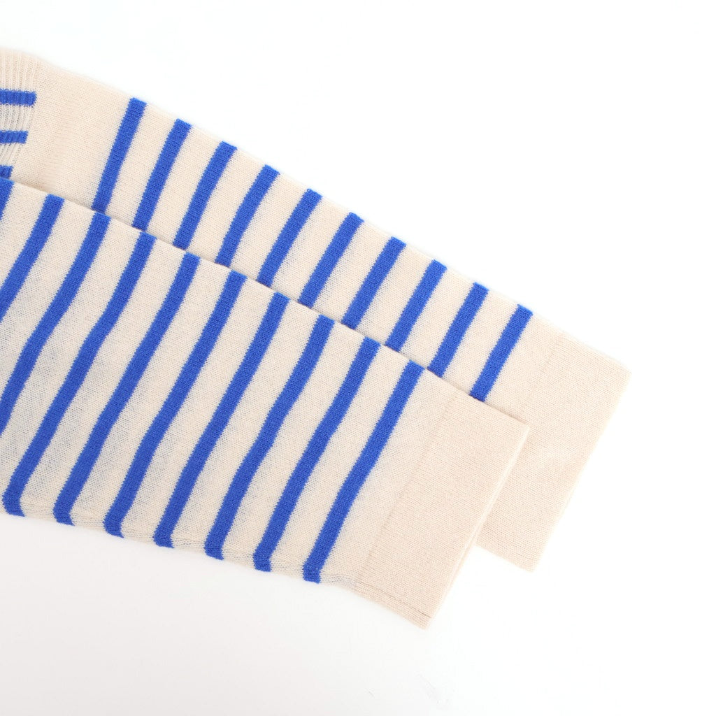 Basque pullover (boat neck) #ivory×blue [mdm02-01]