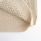 double honeycomb mesh-knit buttonless C/D #off white mix [WXSP-UW112]