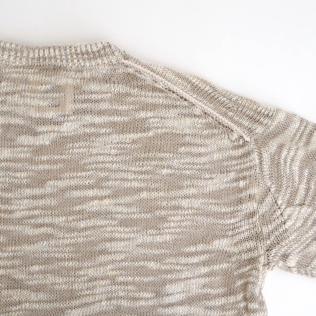 linen & silk melange slub yarn P/O #cream melange [WXSP-UW101]