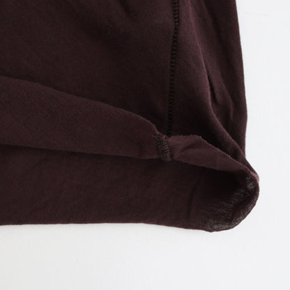 high twist cotton sheer jersey turtle-neck Tee #dark brown [WVFL-UW104]