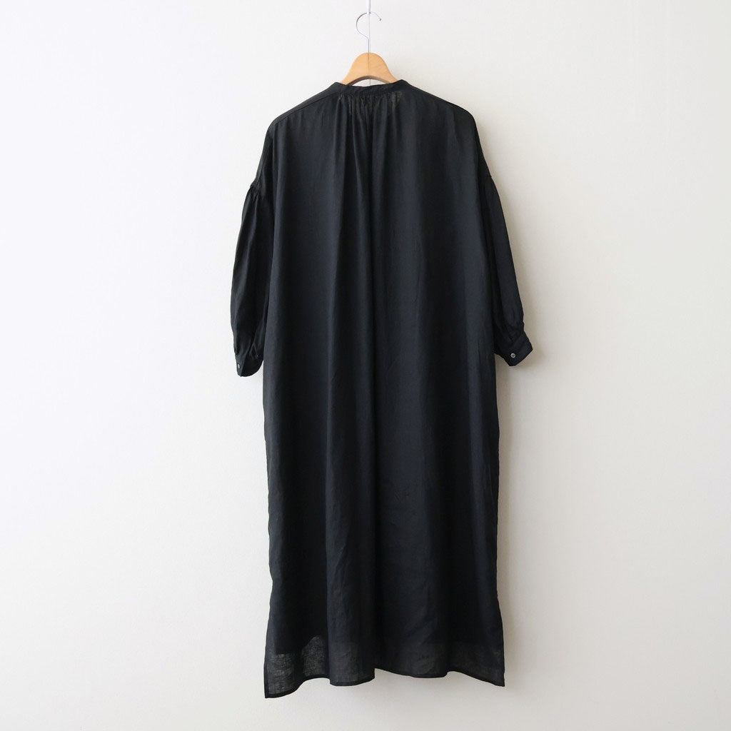フレンチリネン　シャツドレス #001 クロ [UT171OP002]