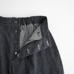 夜の散歩 Wide tapered trousers #Black [26F-PT062-CSD]