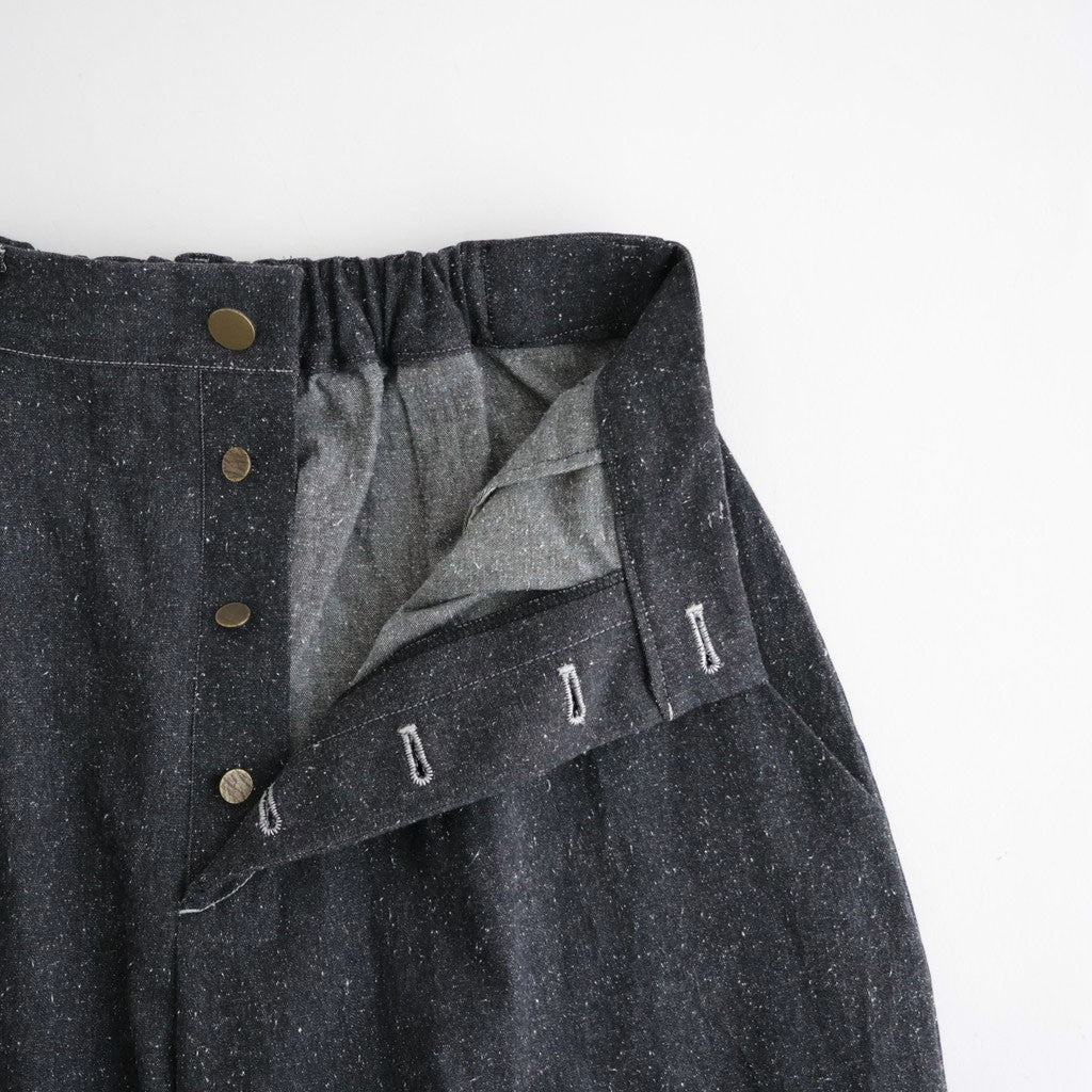 夜の散歩 Wide tapered trousers #Black [26F-PT062-CSD]