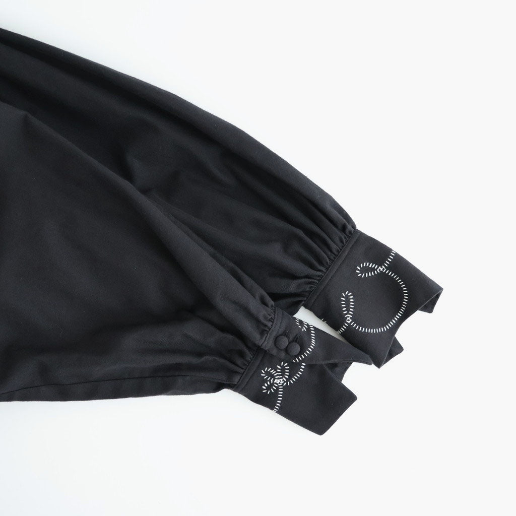 夢詠み Embroidered-Yoke dress #Black [26F-OP1412-CWF]