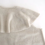 静寂：Knit cape vest #greige [13253-14106]