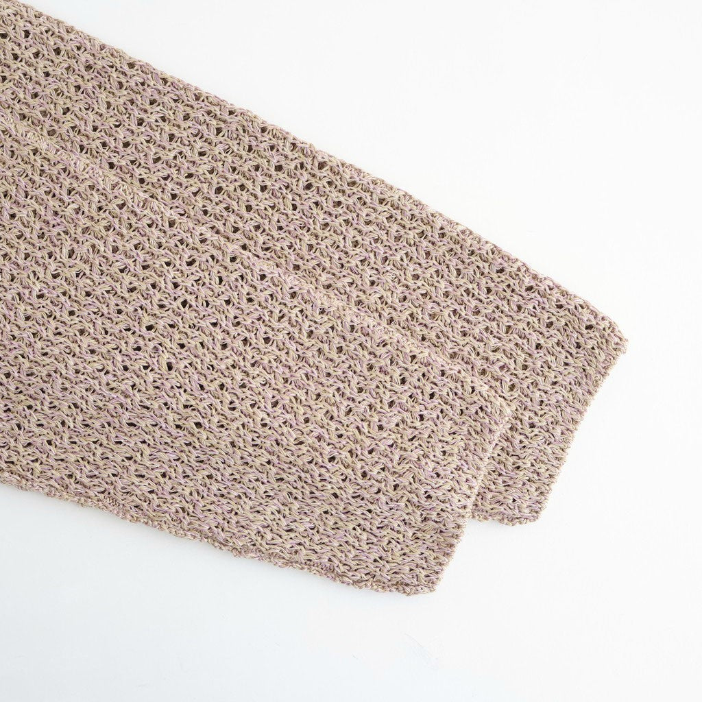 double honeycomb mesh-knit buttonless C/D #sand beige mix [WXSP-UW112]