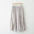 60s AUTOLOOM LINEN/COTTON PLAIN OVERDYE GATHERED SKIRT #940D D.GREY [INMDS26012D]