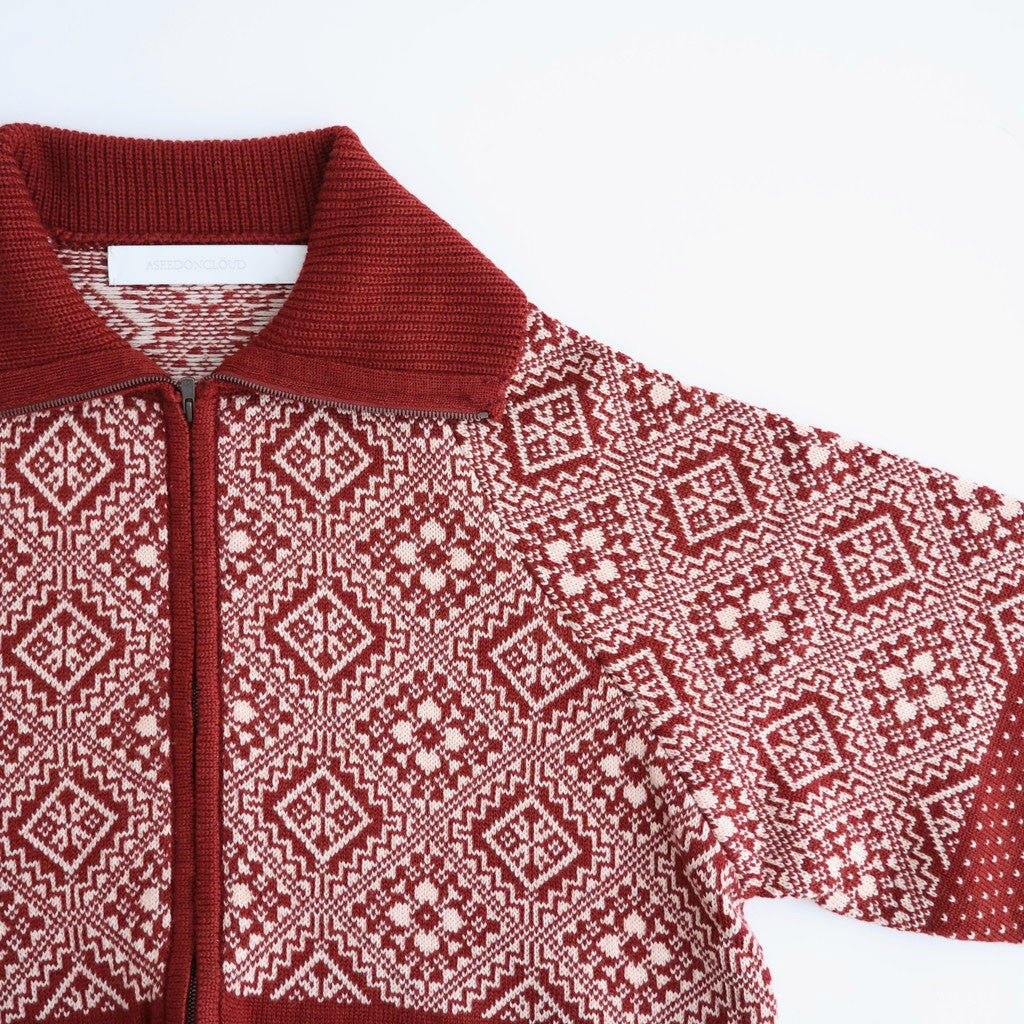 Memories zip cardigan #Red [262808]