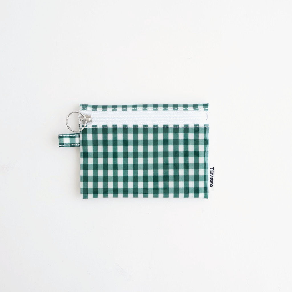 FLAT POUCH SMALL #GINGHAM GREEN [TMB-2310N]