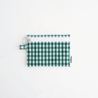 FLAT POUCH SMALL #GINGHAM GREEN [TMB-2310N]