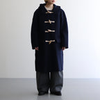 WOOL FELT KNIT DUFFLE COAT #Navy [no.7116]