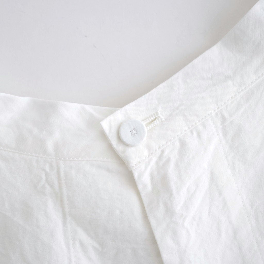 乾いた庭：ヘムレースオーバーシャツ #white [13261-05207]