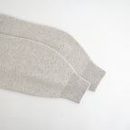 woolen cotton & silk nep wool tweed-knit P/O #grayge tweed [WXFL-UW124]