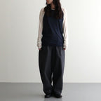 cashmere & supima cotton gauze jersey baseball Tee #navy [WXFL-UW105]