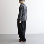 12GG 1PLY LINEN PLAIN V-NECK 1 BUTTON CARDIGAN #9800 CHARCOAL [GNSL23302]