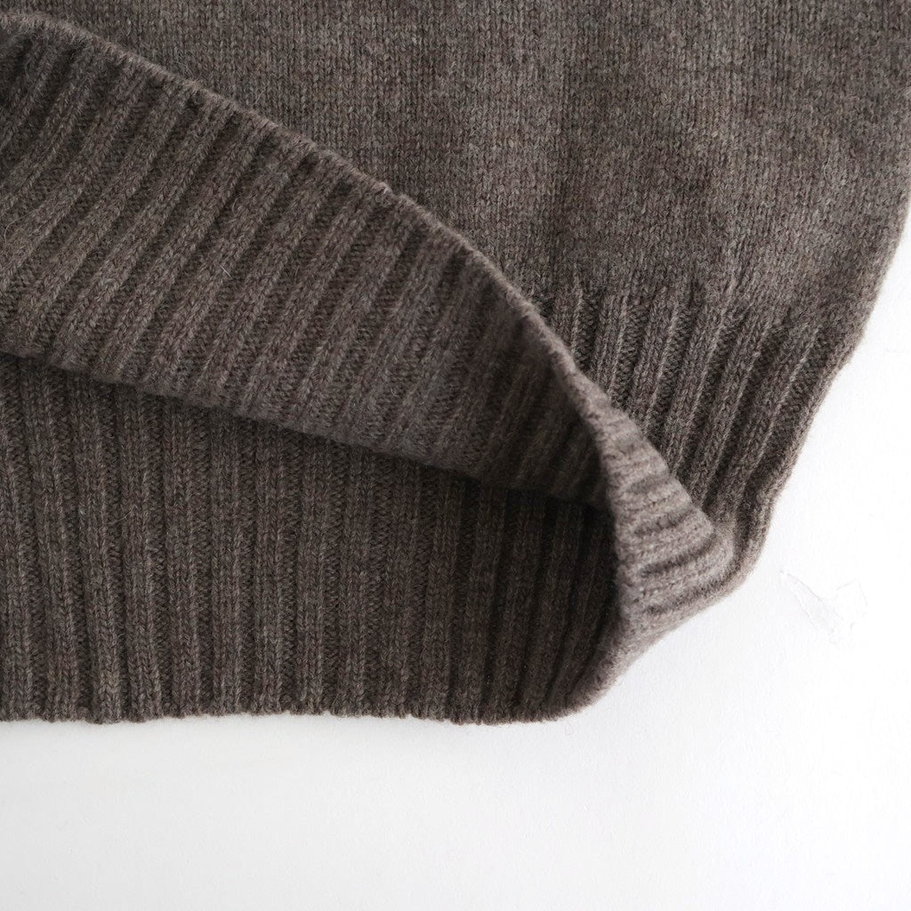 fine lambs wool crew-neck P/O #dark mocha [WVFL-UW117]