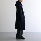 WOOL FELT KNIT DUFFLE COAT #Navy [no.7116]