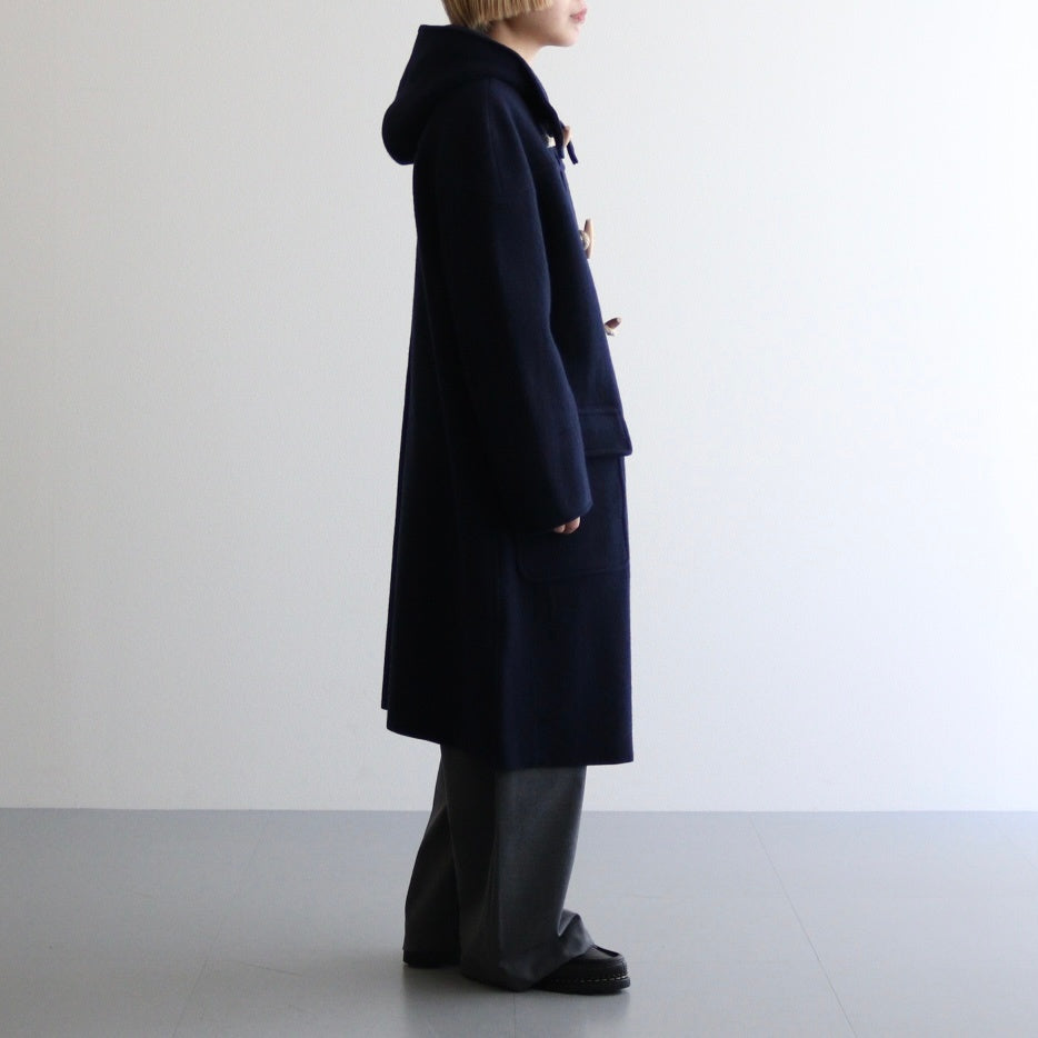 WOOL FELT KNIT DUFFLE COAT #Navy [no.7116]