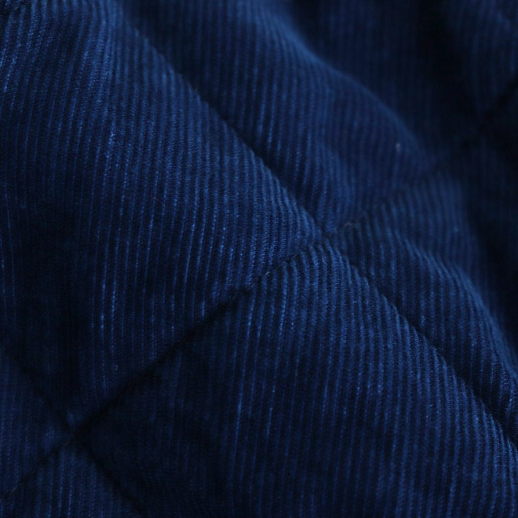 INDIGO LIGHT CORDUROY QUILTING HALF COAT #Indigo [no.7038]