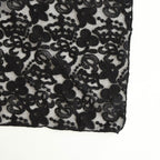 CROWN MOTIF LACE TRIANGLE STOLE #Black [no.7531]