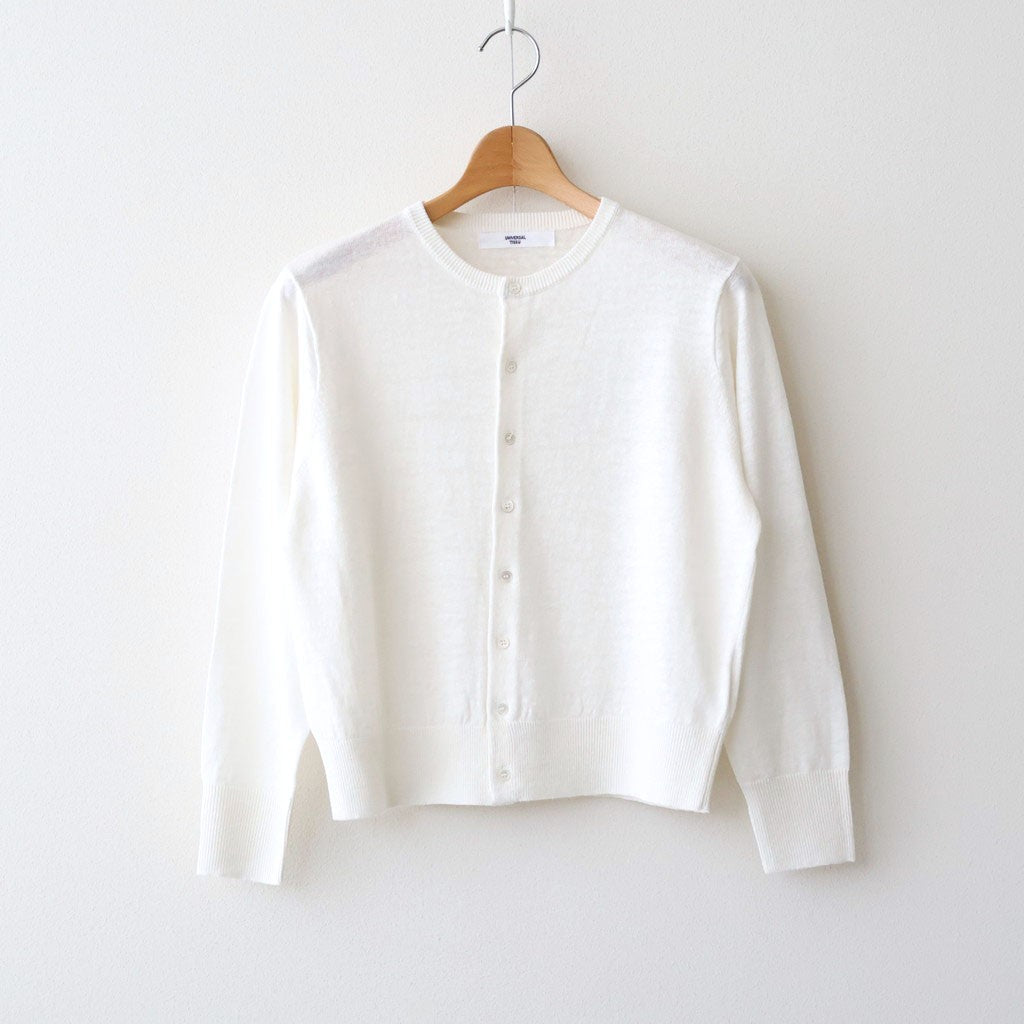 French Pure Linen クルーネックカーディガン #011 オフ [UT262KN001]