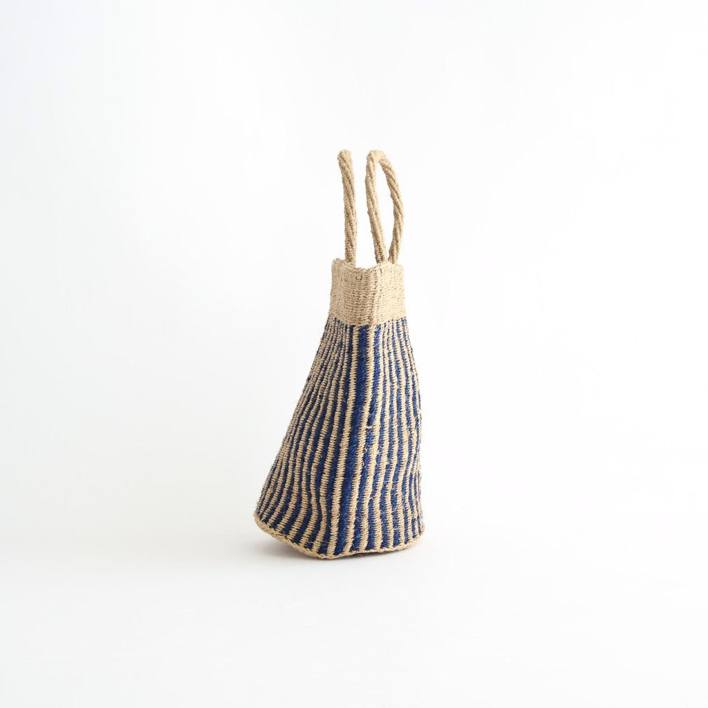 STRIPE SISAL BAG #8137 BLUE/NATURAL [ANSL2501]