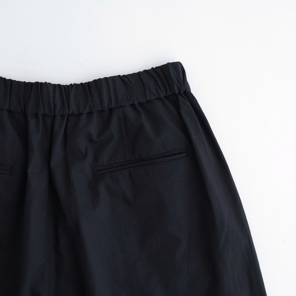 COTTON/LINEN DYED WEATHER 2TUCK WIDE EASY PANTS #9900 BLACK [GNMDS2502CLW]