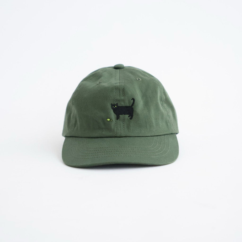 BLACK CAT CAP #TWILL DK-GREEN [TMBA-117H]