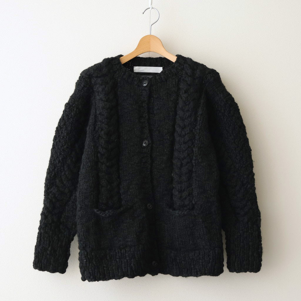 夜を紡ぐ Knitted cardigan #black [TLF-126-hkn003]