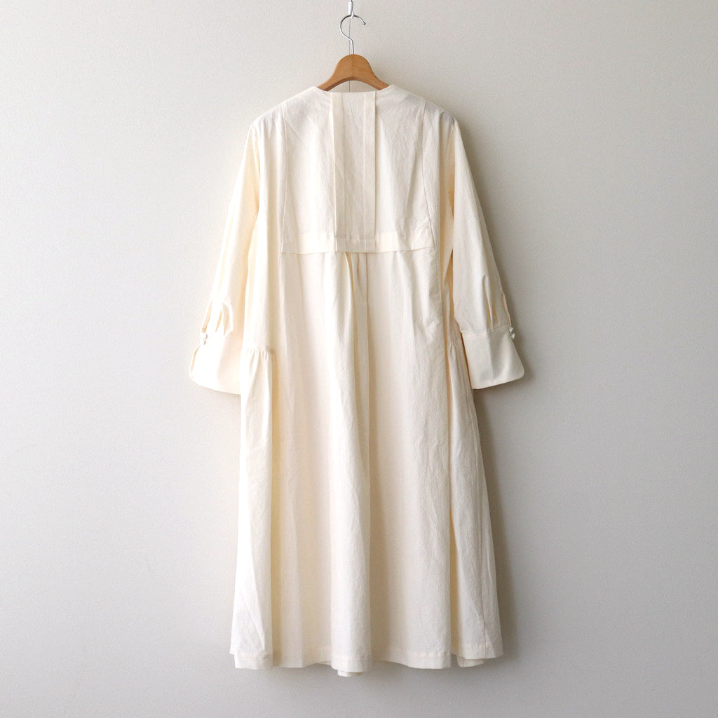 薄氷の汀 Layered tuck dress #ecru [TLF-125-op005-tp]