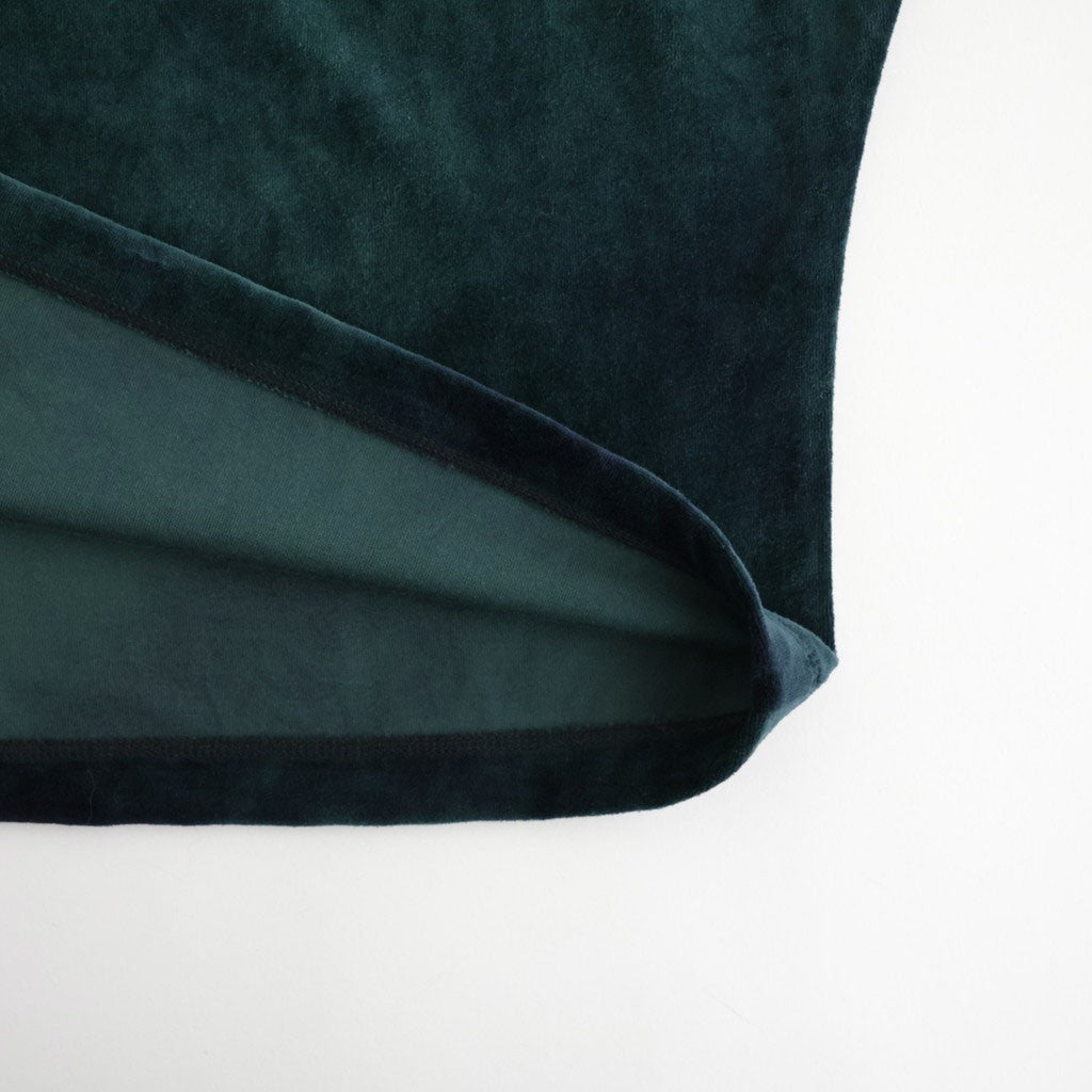 tie-dyed cotton velour high-neck P/O #navy × pine green [WXFL-UW116]