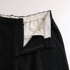 Bishu original wool herringbone tuck pants #black herringbone [TS243PT099]