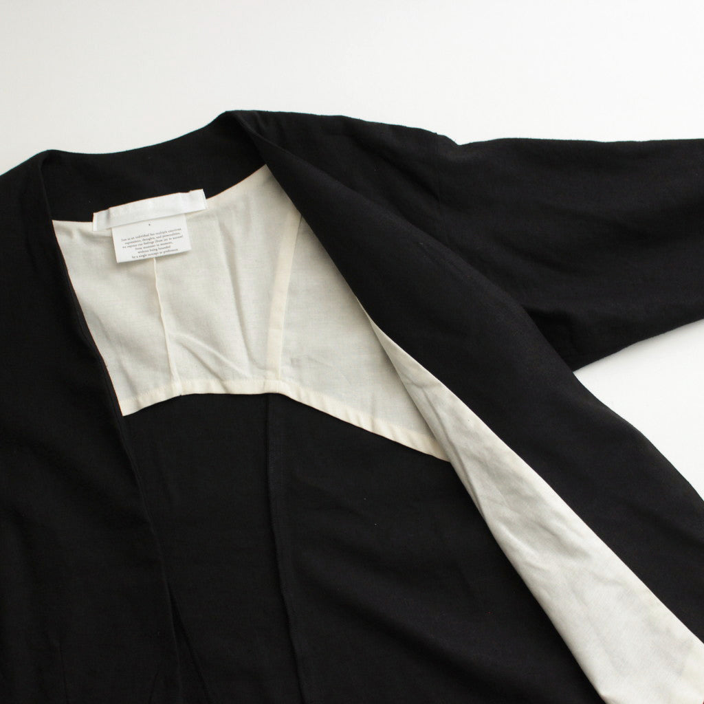 月夜の晩 black buttonless jacket #black [TLF-224-jk001-sn]