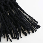 夜を紡ぐ Knitted fringe vest #black [TLF-126-hkn002]